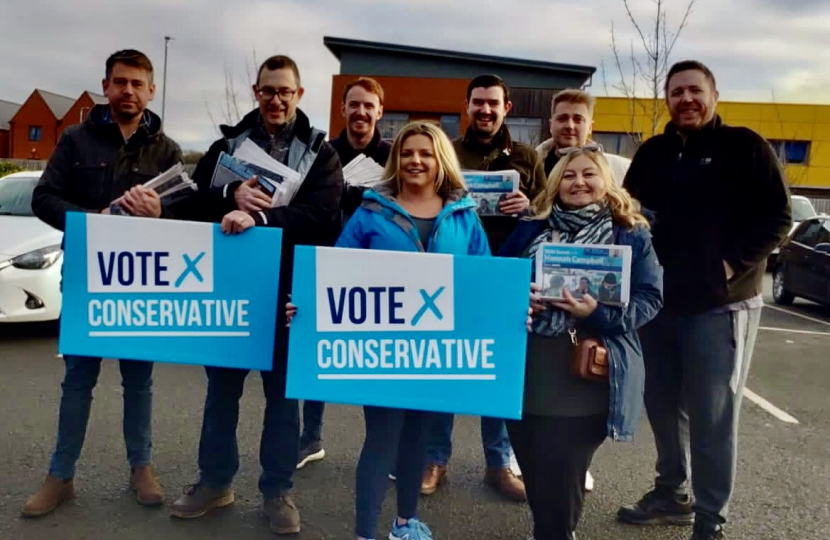 Hannah Campbell campaigning in Lawley